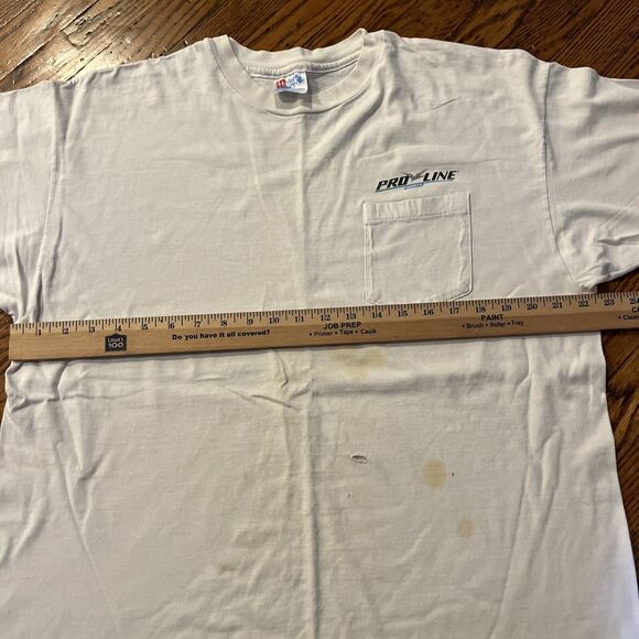 Vintage Hanes Pro Line Boats Pocket Single Stitched Made In USA Thrashed XL - Picture 9 of 9